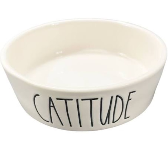 New Rae Dunn “CATITUDE” pet bowl! 🐱 - Picture 1 of 7